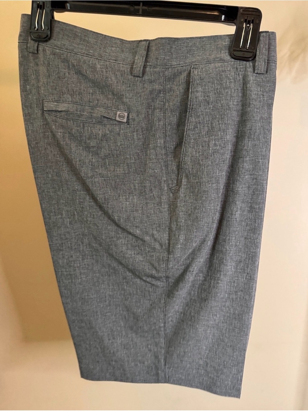 Peter Millar Heather Gray Flat-Front Dress Shorts